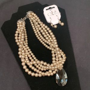 Necklace and earrings